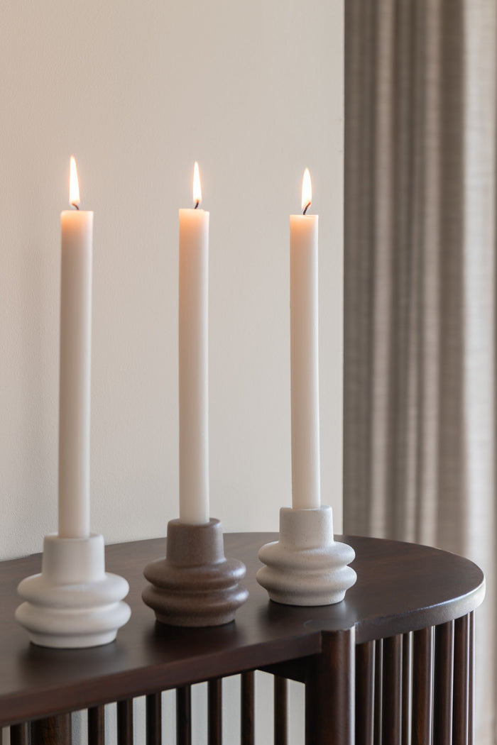 J-Line kandelaar Buoys - porselein - mix - 3 stuks