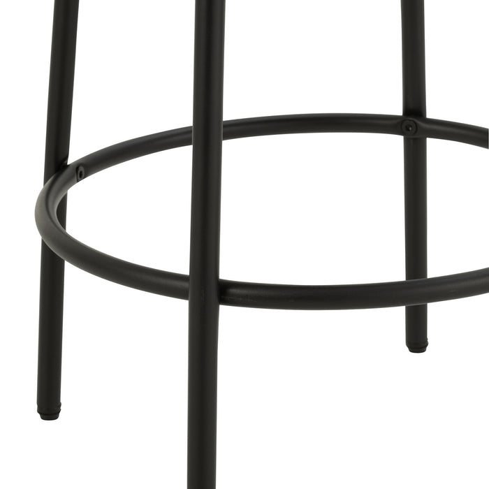 J-Line barkruk Bouclé - multi - metaal|polyresin - grijs|zwa