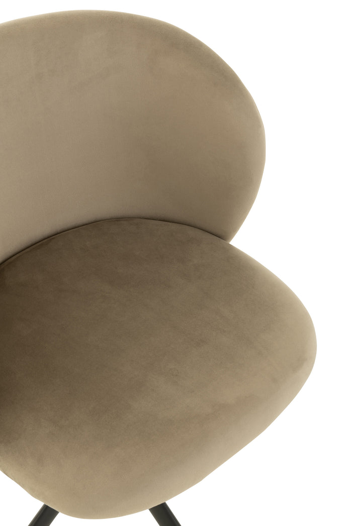 J-Line stoel Turn|Up|Down - fluweel - donkergrijs