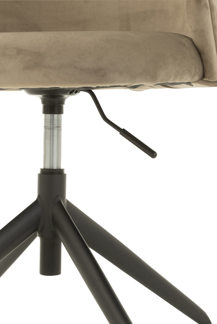 J-Line stoel Turn|Up|Down - fluweel - donkergrijs