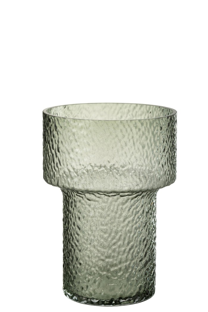 J-Line vaas Betty - glas - groen - small - 30 cm hoog