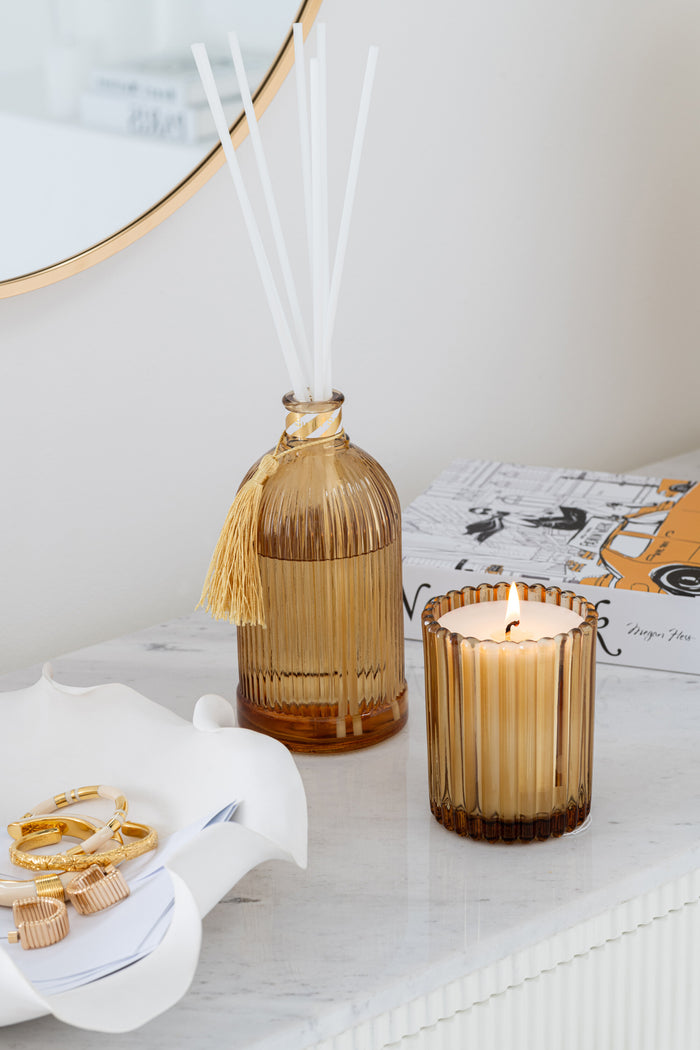 J-Line geurolie + stokjes Magic - wit|goud - small