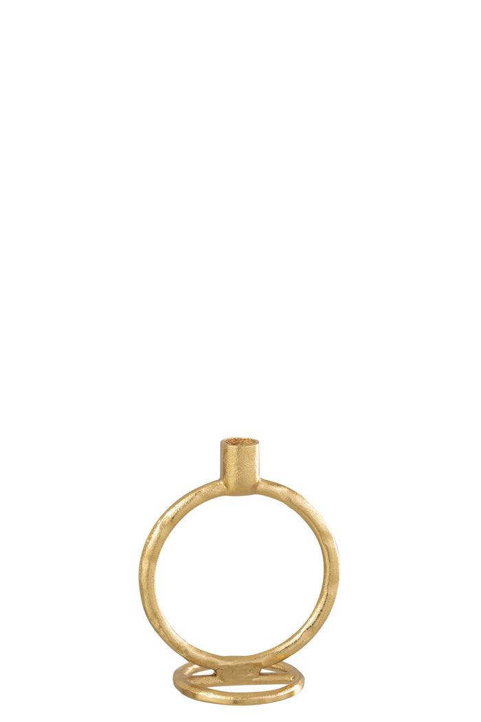 J-Line kaarshouder Ring - aluminium - goud - large