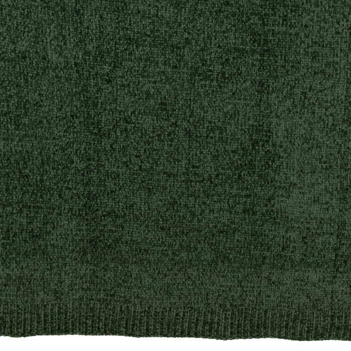 J-Line deken Chenille - polyester - groen