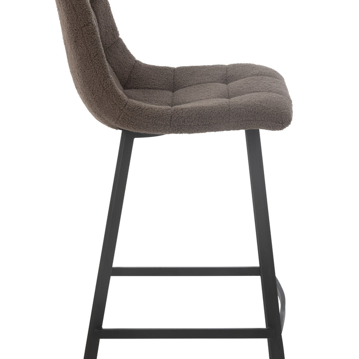 J-Line barstoel Kent - metaal|polyester - bruin