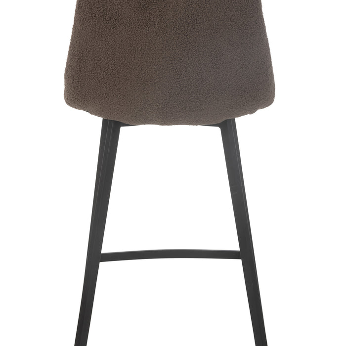 J-Line barstoel Kent - metaal|polyester - bruin