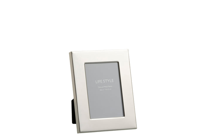 J-Line Fotolijst - Fotokader Brede Boord 10x15 Metaal Zilver S
