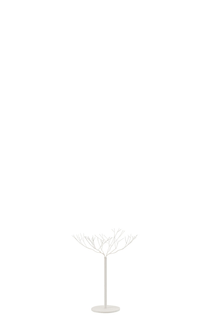 J-Line decoratie boom - metaal - wit - small