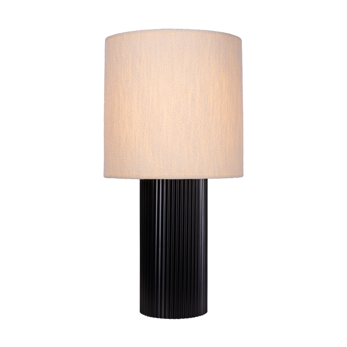 Atmooz Hero - Tafellamp - Zwart & Wit - Katoen & Metaal - 26x26x51cm