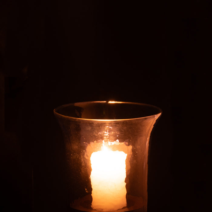 J-Line windlicht Tarifa - glas - blauw - extra small