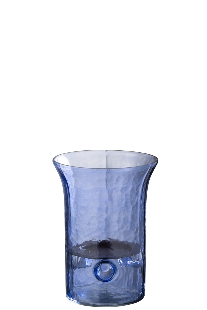 J-Line windlicht Tarifa - glas - blauw - extra small