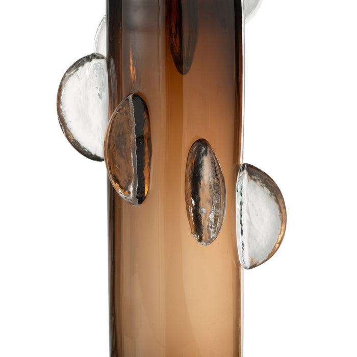 J-Line vaas Steggy - glas - bruin - large - 46 cm hoog