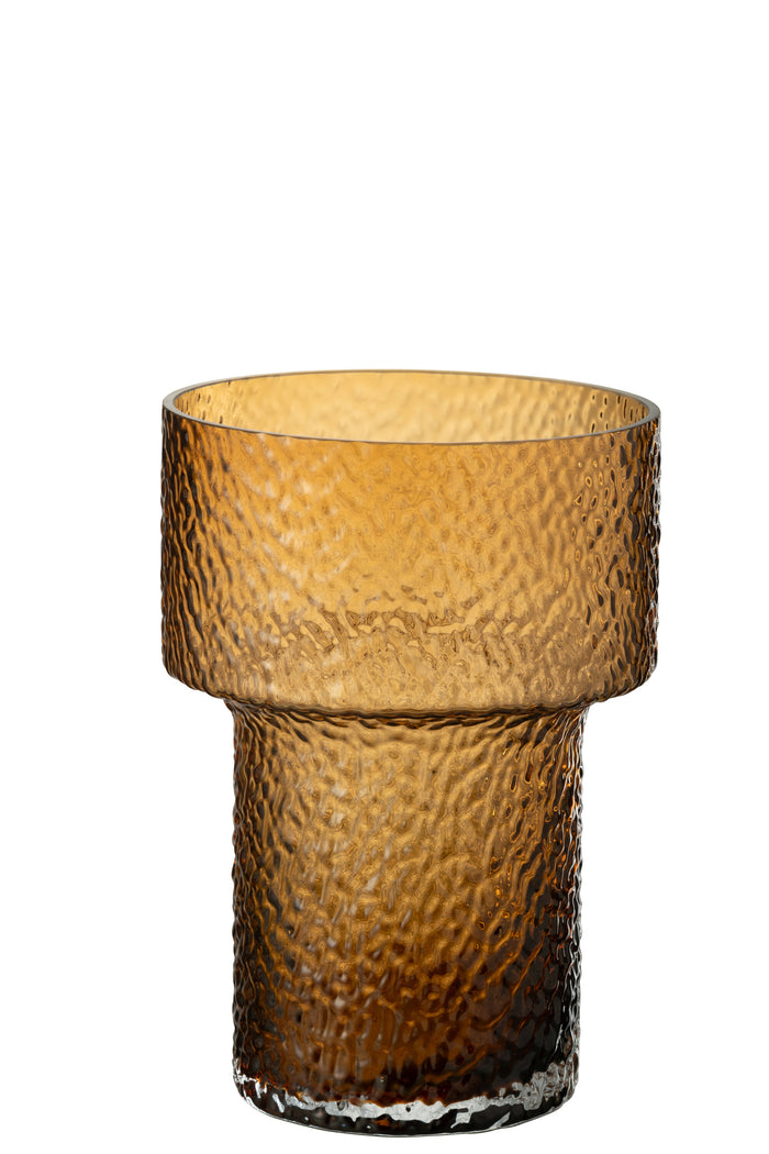 J-Line vaas betty - glas - bruin - small