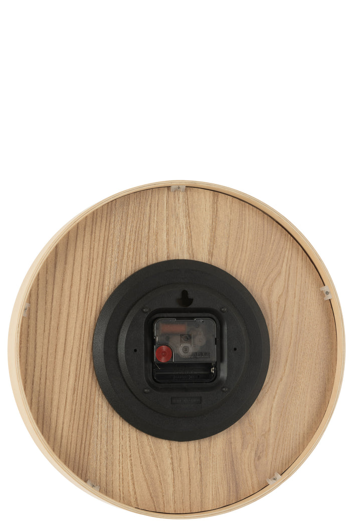 J-Line klok - multiplex|hout - licht naturel -  small - Ø 30