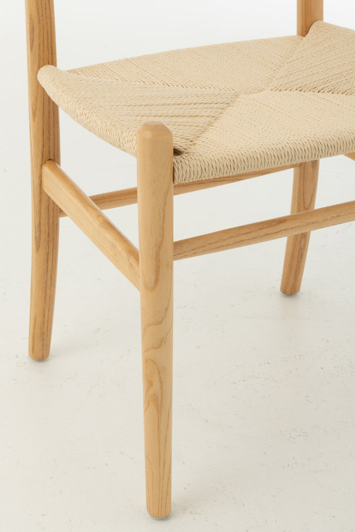 J-Line stoel Toon - beukenhout|touw - naturel