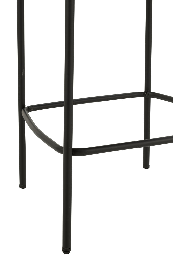 J-Line barstoel Bouclé - multiplex|polyester - grijs|zwart