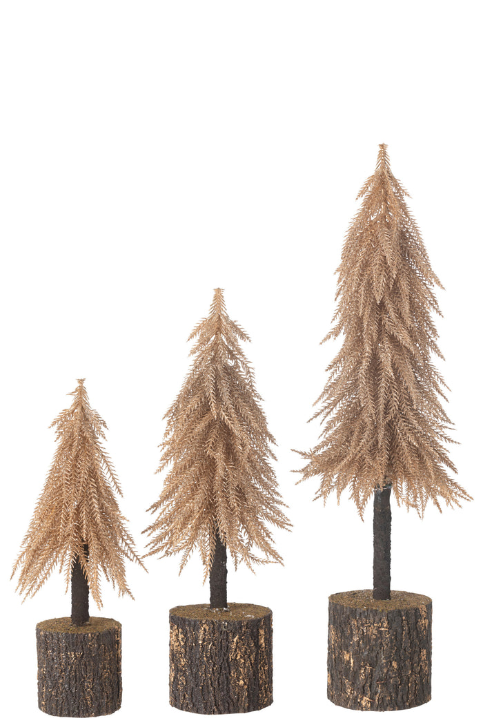 J-Line decoratie kerstboom - kunststof - koper - large