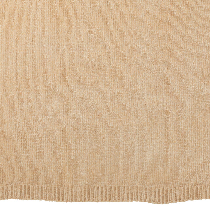 J-Line deken Chenille - polyester - beige