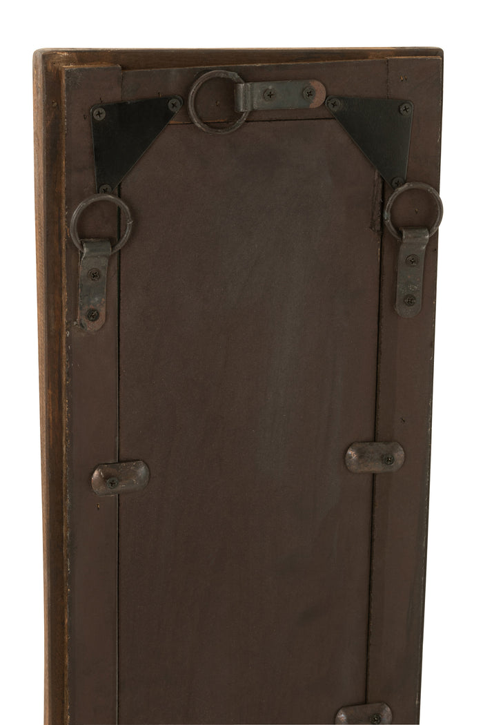 J-Line spiegel Rechthoek - hout - bruin - small - 120 x 24 cm