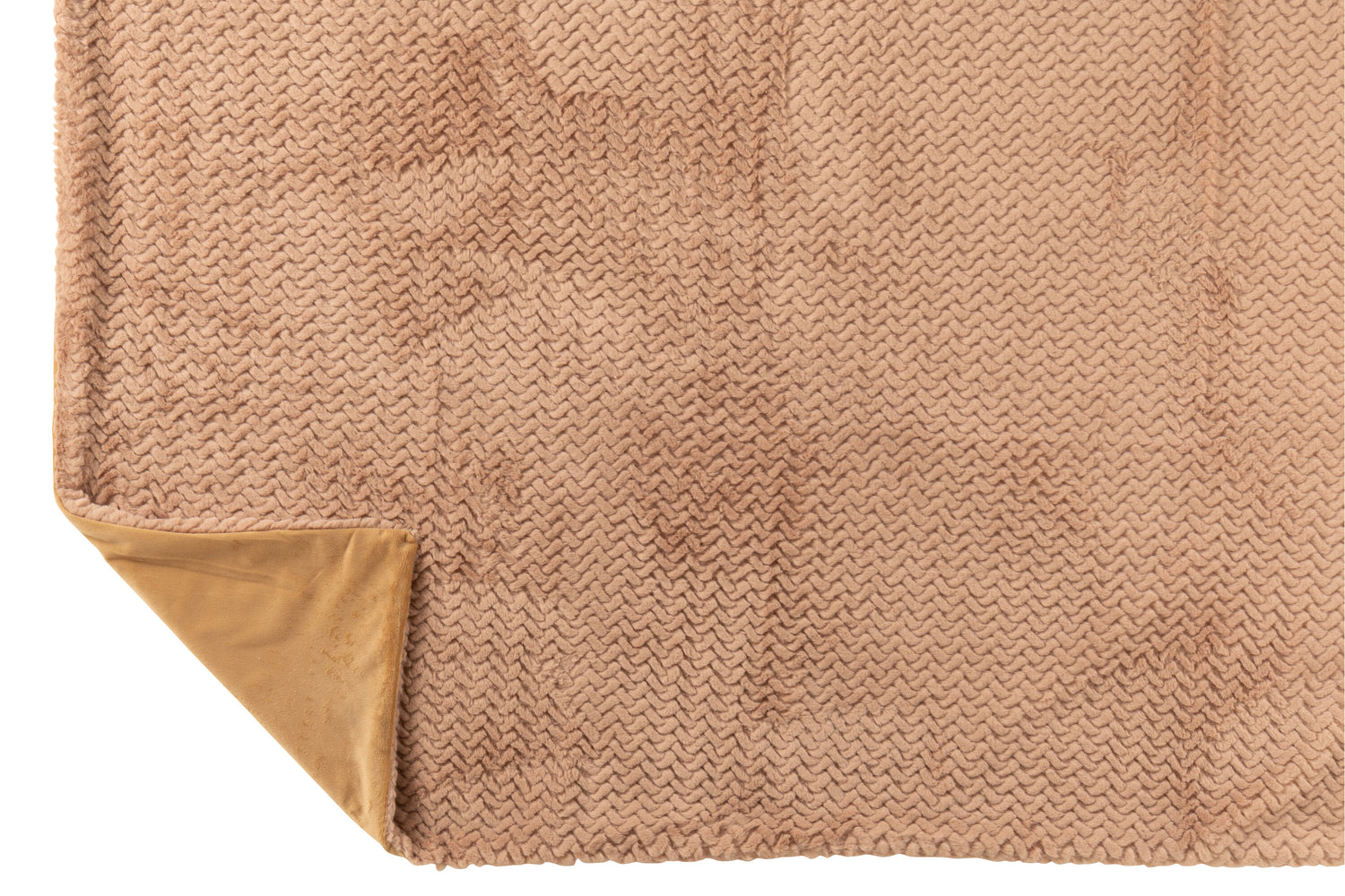 J-Line deken - polyester - camel