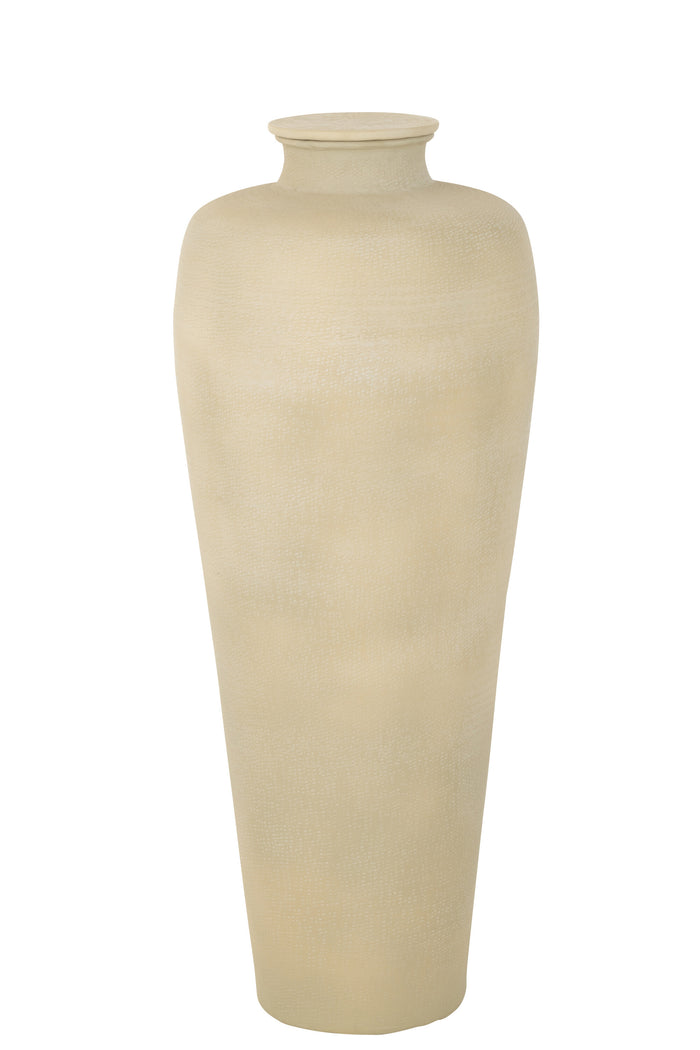 J-Line vaas Cilinder - aluminium - ecru