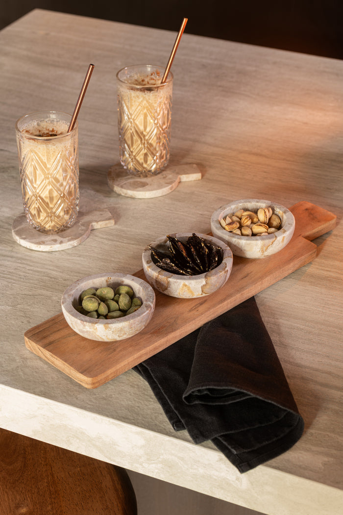 J-Line kruidenset Marmer - steen - naturel|beige