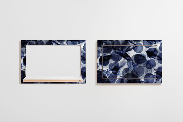 Fläpps plank 60x40-1 - Bubbles Indigo door Pattern Studio