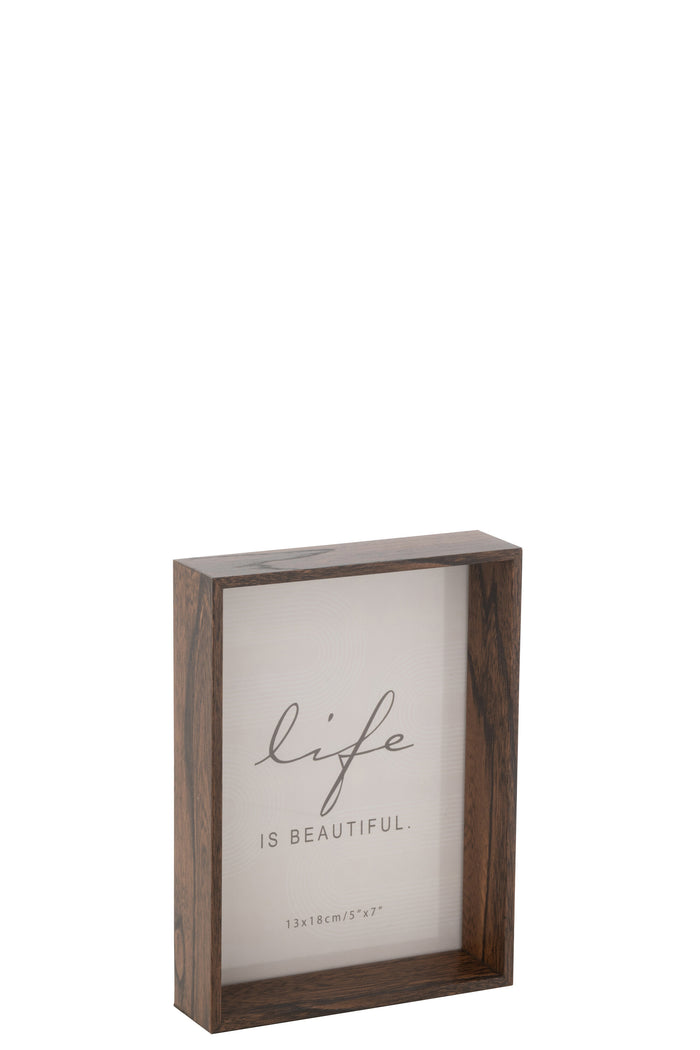 J-Line fotolijst Moira -  hout - bruin - medium