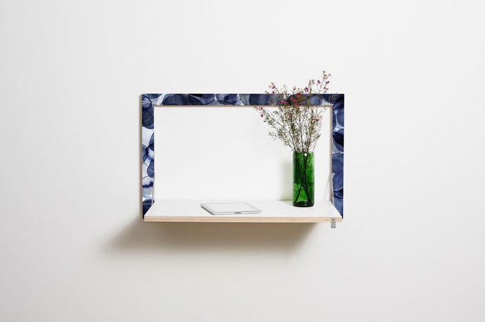 Fläpps Wandbureau 80x50-1 - Bubbles Indigo door Pattern Studio