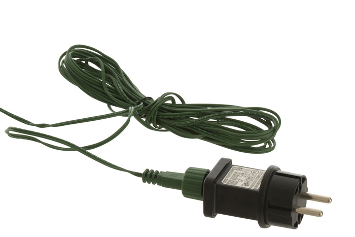 J-Line decoratie krans 20 LED - kunststof - groen - small