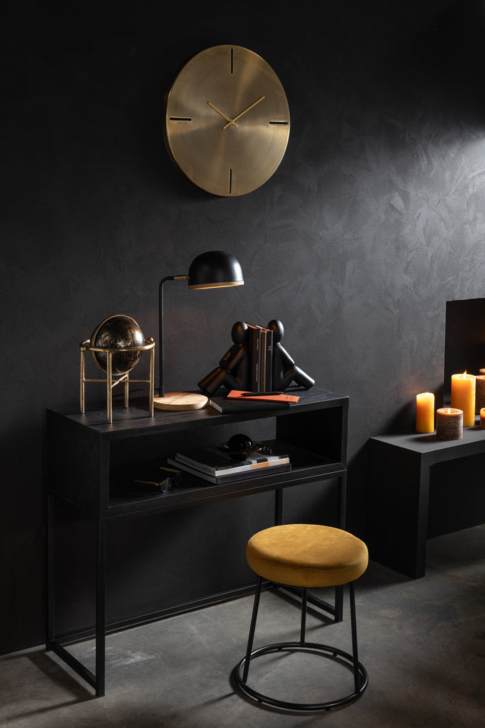 J-Line boekensteun P'tit Maurice - kunststof - zwart - 2 stu