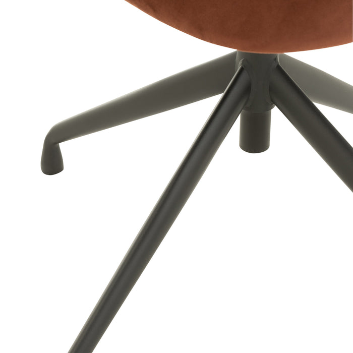 J-Line stoel Turn|Up|Down - fluweel - donkerbruin