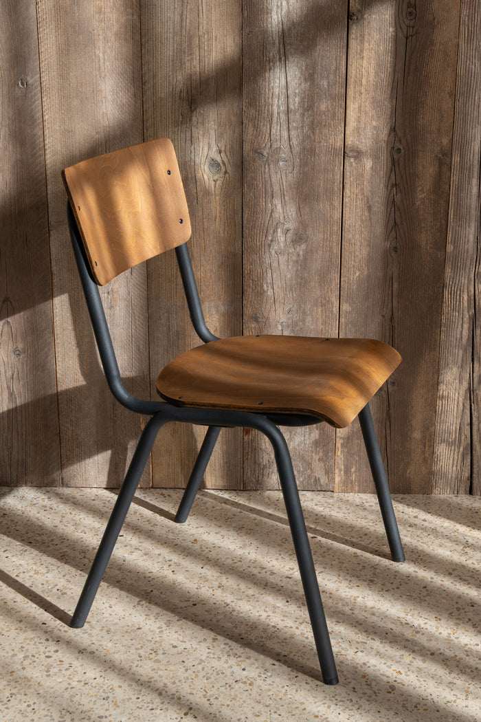 J-Line stoel - hout|metaal - bruin