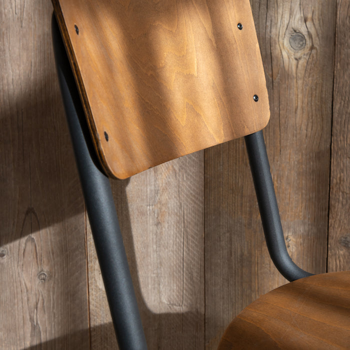 J-Line stoel - hout|metaal - bruin