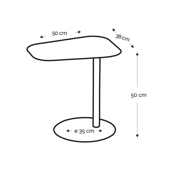 Spinder Design Bijzettafel NOORA - Wit - 50 Hoog