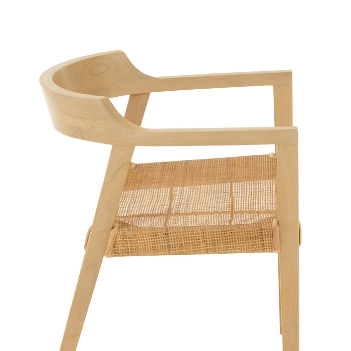 J-Line stoel Vierkant Open Sungkai - hout - naturel