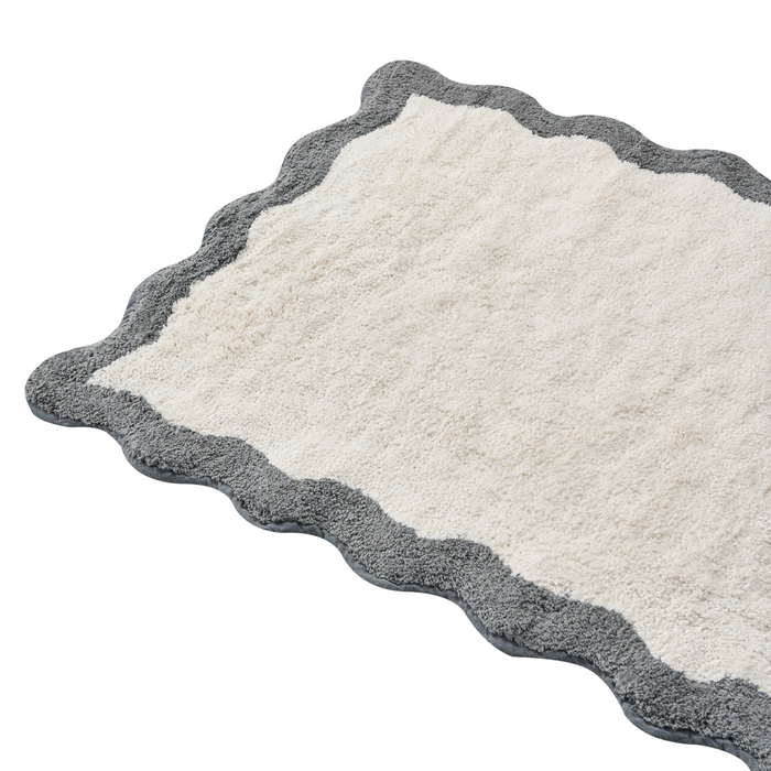 Beliani - NANGAL - Badmat - Beige|Grijs - 60 x 90 cm - Katoen