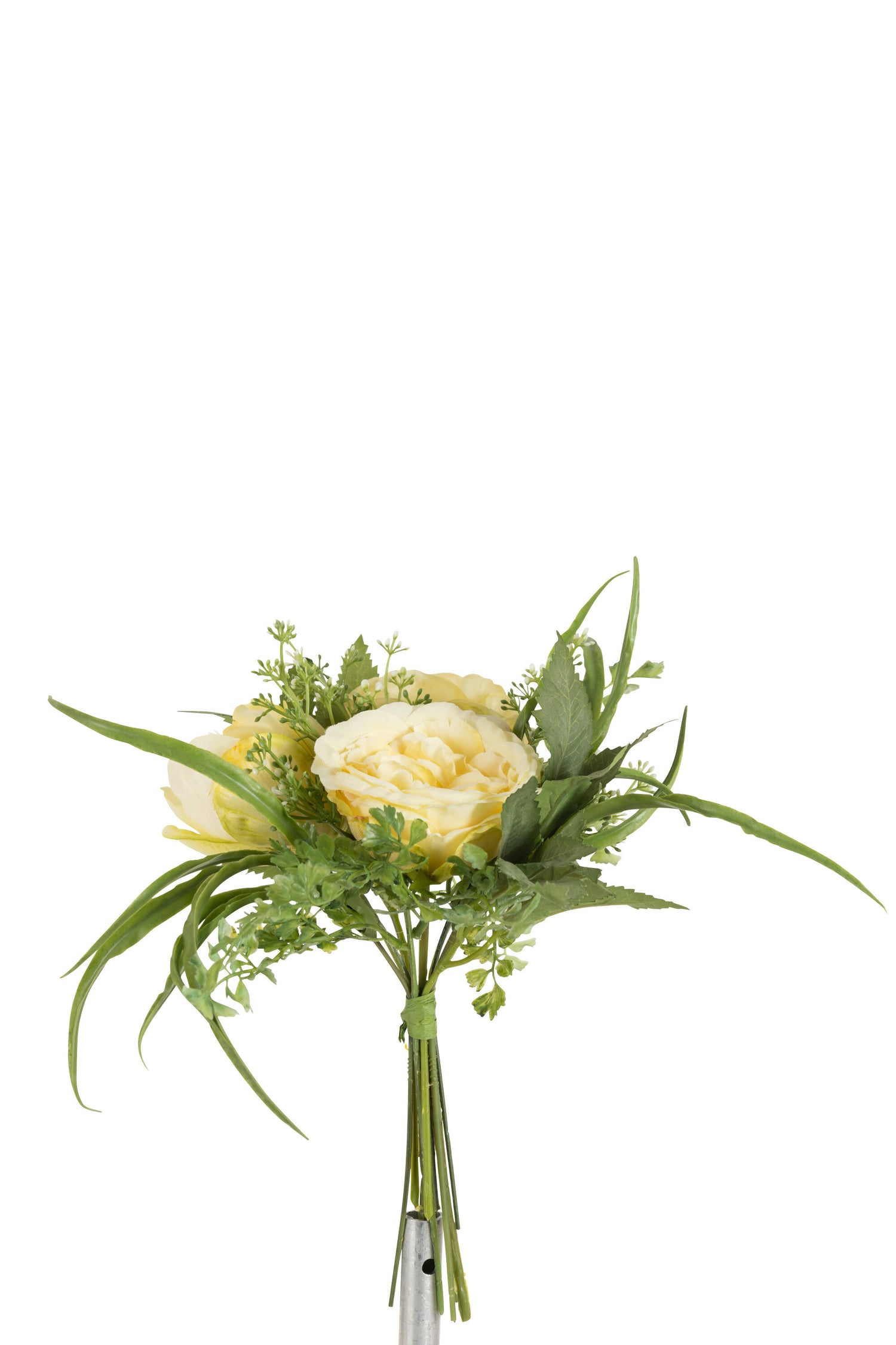 J-Line boeket Tulpen Varen - kunststof - lichtgeel