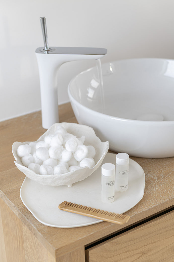 J-Line plateau Rond - dienblad - metaal - wit - medium