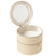 J-Line toilettas Rond + spiegel - kunstleder - beige