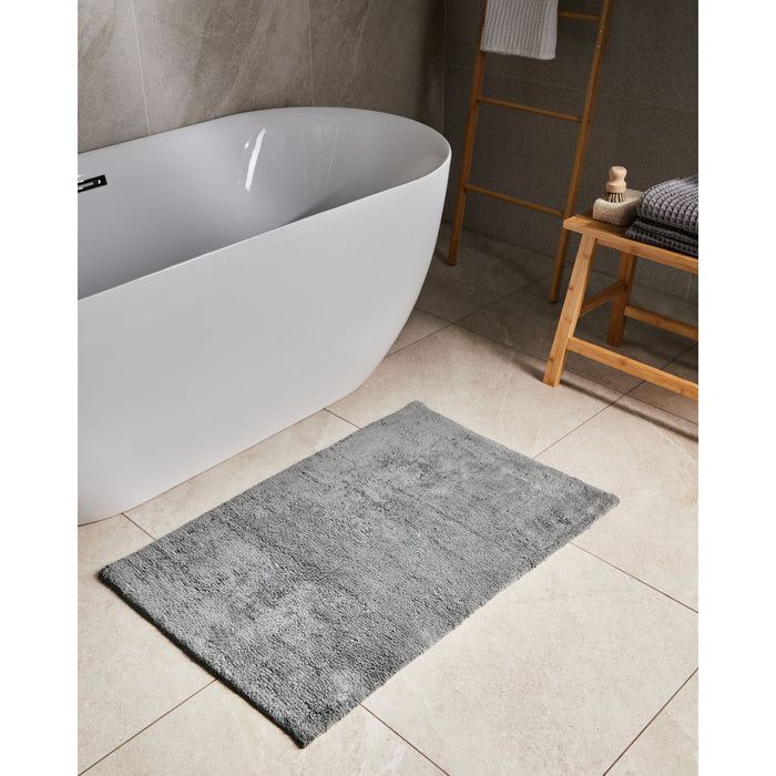 Beliani - GOELA - Badmat - Grijs - 60 x 90 cm - Katoen