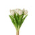 J-Line boeket Tulpen - kunststof - wit - small - 7 stuks