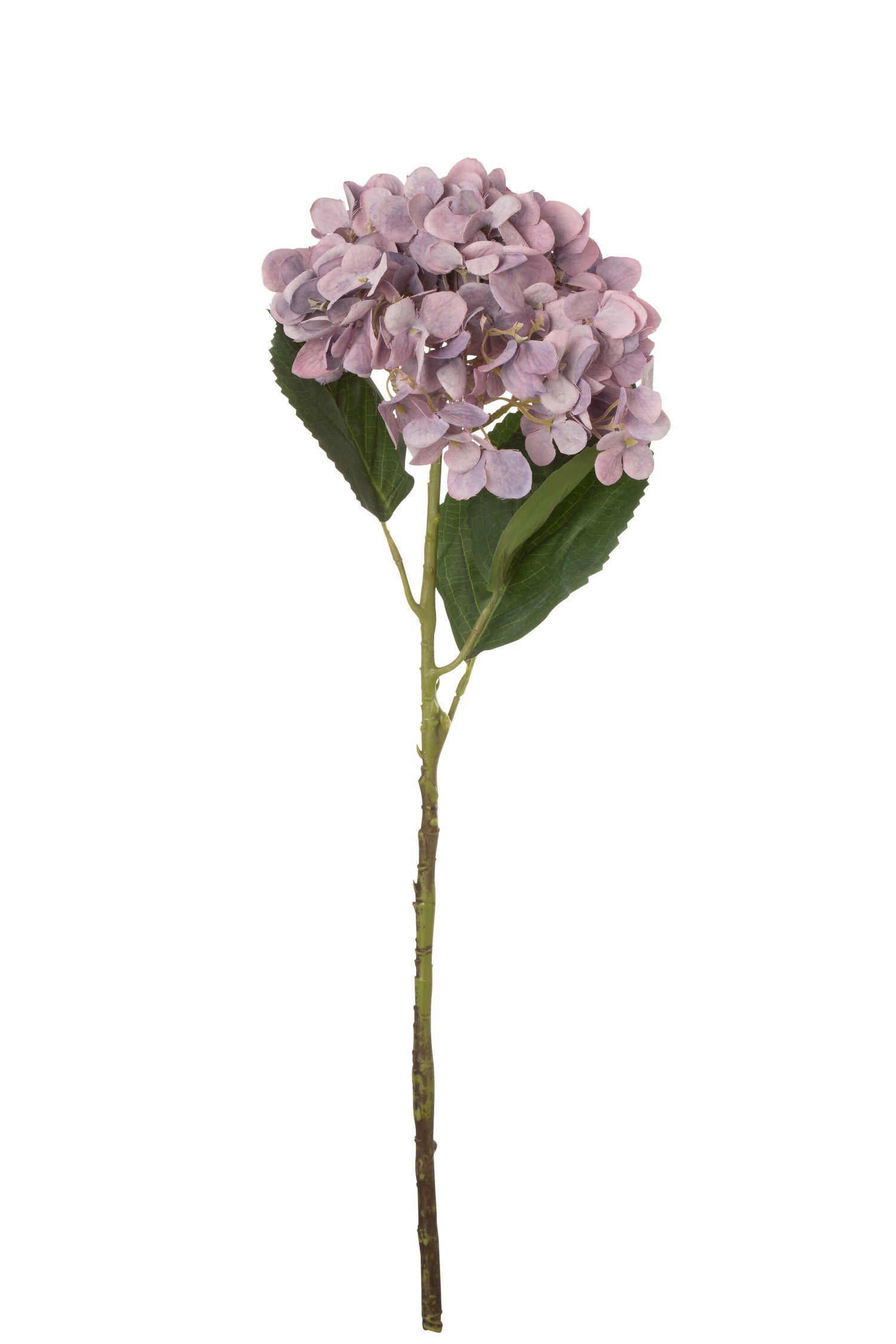 J-Line bloem Hydrangea - textiel - lichtpaars - 12 stuks