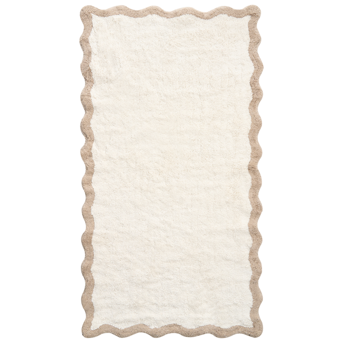 Beliani - NANGAL - Badmat - Beige|Bruin - 80 x 150 cm - Katoen