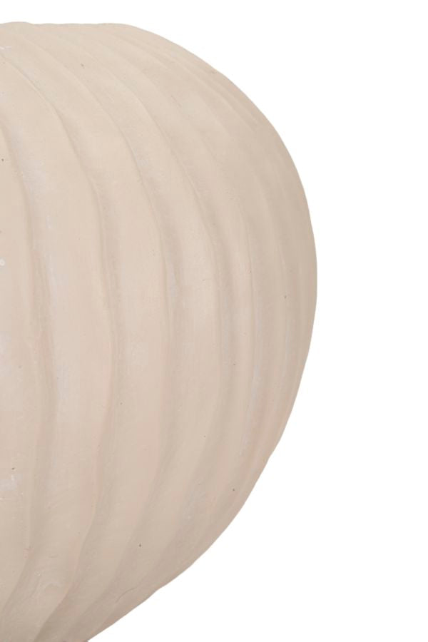 Crèmekleurige magnesium vaas, ø 35x18 cm