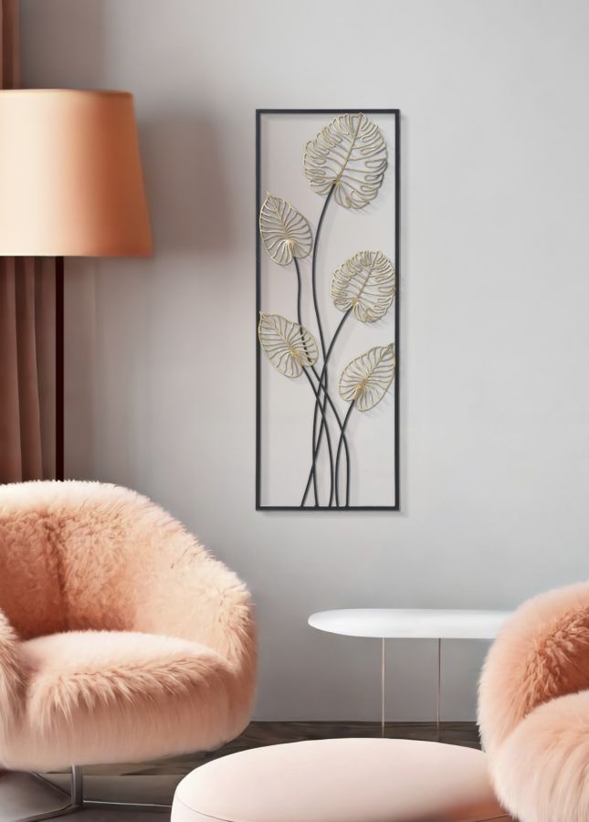 3D decoratief paneel in veelkleurig metaal 31x2,5x90 cm