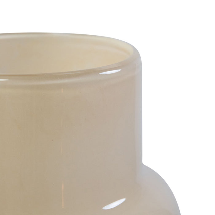 Vaas Pien - Beige|Bruin - Glas - 17x25x17cm (BxHxD)