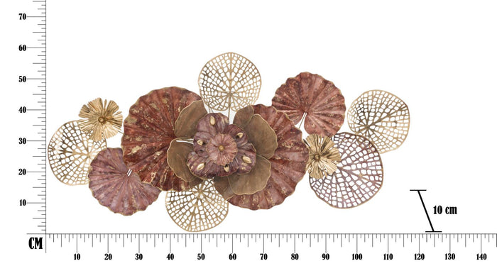 3D decoratief paneel in veelkleurig metaal 118x10x58 cm