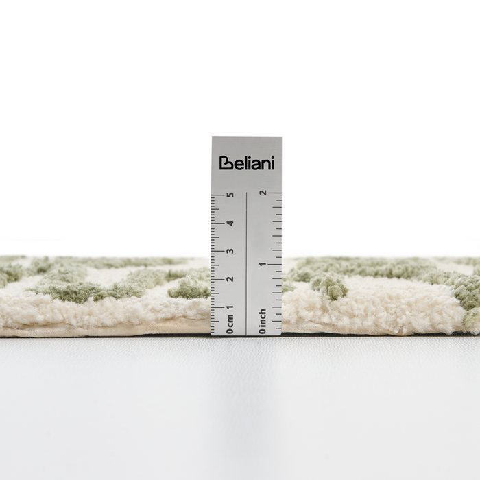 Beliani - DAHARL - Badmat - Beige|Groen - 60 x 90 cm - Stof