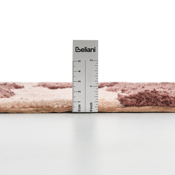 Beliani - DIWANA - Badmat - Beige|Bruin - 60 x 90 cm - Katoen